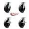 Service Caster 8 Inch Kingpinless Glass Filled Nylon Wheel Swivel Caster Set with 2 Brakes SCC SCC-KP30S820-GFNR-2-SLB-2 - alternate 6